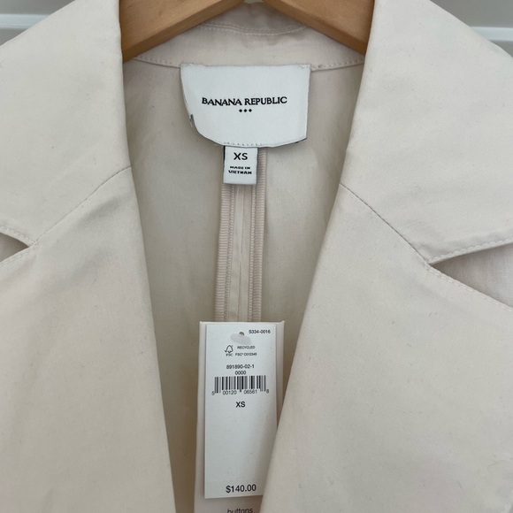 NWT Banana Republic Oversized Cotton Blazer Size XS/S Career - Picture 6 of 7